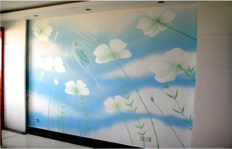 津市画墙绘怎么画好白云的蓬松感？