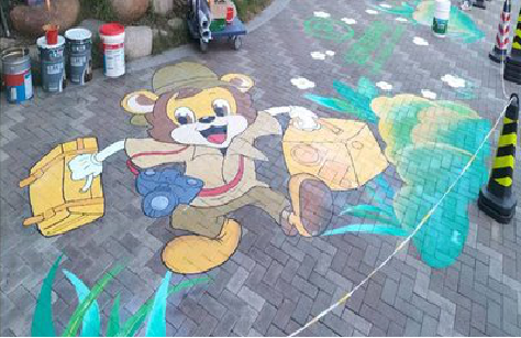 津市夏季画地面彩绘会遇到的问题