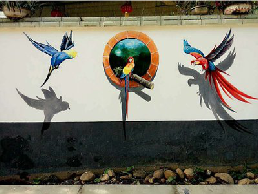 津市视觉错位-3D墙绘设计