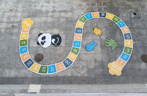 津市地面游戏彩绘