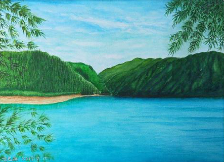 津市在墙绘中，如何绘画绿水青山？