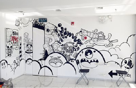 津市手绘墙并非传统涂鸦。